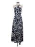 CAbi 100% Polyester Print Blue Casual Dress Size 2 - photo 1