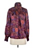 Tess 100% Polyester Paisley Purple Long Sleeve Blouse Size 4 - photo 1