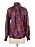 Tess 100% Polyester Paisley Purple Long Sleeve Blouse Size 4 - photo 2