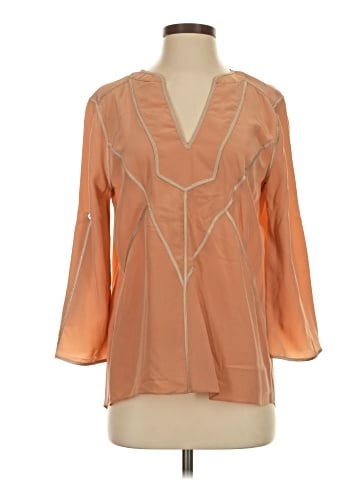 BCBGMAXAZRIA 3/4 Sleeve Silk Top (view 1)