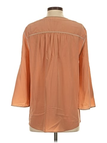BCBGMAXAZRIA 3/4 Sleeve Silk Top (view 2)