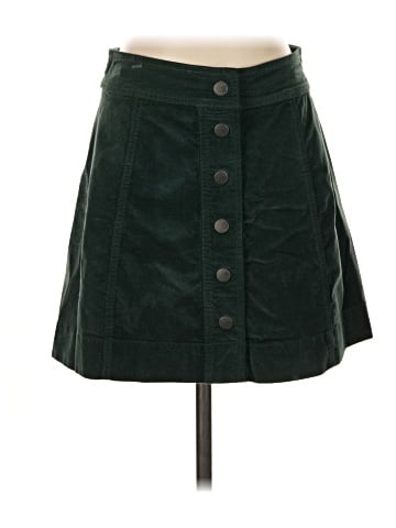 Madewell Velveteen A-Line Mini Skirt: Button-Front Edition (view 1)