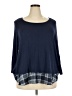 DressBarn Blue 3/4 Sleeve Top Size 2X - photo 1