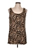 Rhonda Shear Brown Sleeveless Top Size L - photo 1