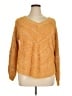 LC Lauren Conrad Chevron-herringbone Orange Pullover Sweater Size XL - photo 1