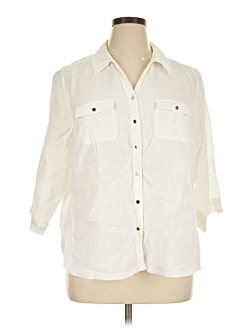 Coral Bay 3/4 Sleeve Button-Down Shirt (view 1)