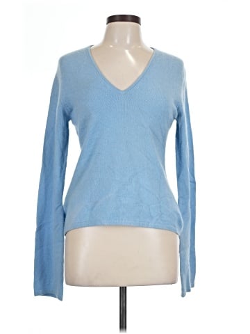 Aqua Cashmere Pullover Sweater (view 1)