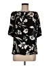 DKNY 100% Polyester Black 3/4 Sleeve Blouse Size M - photo 1