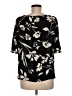 DKNY 100% Polyester Black 3/4 Sleeve Blouse Size M - photo 2