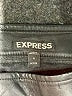 Express 100% Polyester Black Faux Leather Skirt Size 4 Petite - photo 4