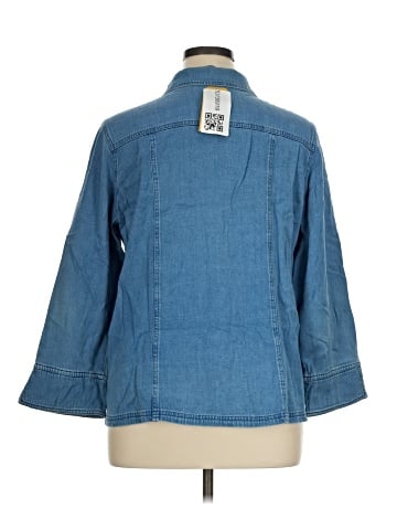 Jaclyn Smith 3/4 Sleeve Button-Down Shirt (view 2)