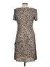Connected Apparel 100% Polyester Animal Print Tan Casual Dress Size 10 Petite - photo 2