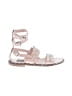 Pinko 100% Leather Pink Sandals Size EU 40 - photo 1