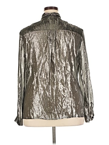 Per Se By Carlisle Long Sleeve Silk Top (view 2)
