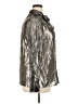 Per Se By Carlisle Metallic Silver Long Sleeve Silk Top Size 18 - photo 4