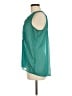 Bobeau 100% Polyester Teal Sleeveless Blouse Size M - photo 5