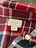 Mud Pie 100% Rayon Plaid Burgundy Long Sleeve Blouse Size L - photo 7