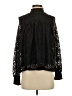 Blue Tassel 100% Nylon Black Long Sleeve Blouse Size S - photo 1