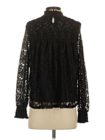 Blue Tassel Long Sleeve Blouse (view 2)