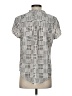 41Hawthorn 100% Polyester Houndstooth Silver Short Sleeve Blouse Size S - photo 2