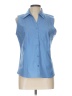 B. Moss Blue Sleeveless Blouse Size L - photo 1