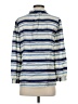 J.Crew Collection 100% Silk Stripes Blue 3/4 Sleeve Silk Top Size XS - photo 2
