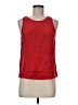 Milly 100% Silk Red Sleeveless Silk Top Size 6 - photo 1