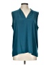 T Tahari Teal Sleeveless Blouse Size L - photo 1