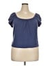Lovesick Blue Short Sleeve Top Size 3X Plus (3) - photo 1
