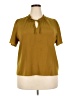 Nine West 100% Polyester Gold Short Sleeve Blouse Size XXL - photo 1