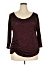 Faded Glory Burgundy 3/4 Sleeve Top Size 2X - photo 1