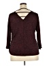 Faded Glory Burgundy 3/4 Sleeve Top Size 2X - photo 2