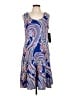 MSK Paisley Blue Casual Dress Size L - photo 1