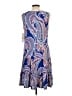 MSK Paisley Blue Casual Dress Size L - photo 2