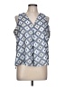 Calvin Klein 100% Polyester Blue Sleeveless Blouse Size L (petite) - photo 1