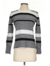 Liz Claiborne 100% Cotton Checkered-gingham Silver Pullover Sweater Size S - photo 1