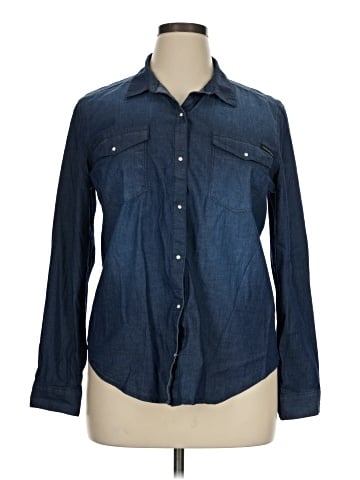 CALVIN KLEIN JEANS Long Sleeve Button-Down Shirt (view 1)