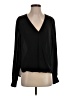 Otte 100% Silk Black Long Sleeve Silk Top Size S - photo 1