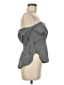 Zara Gray Sleeveless Button-Down Shirt Size M - photo 4