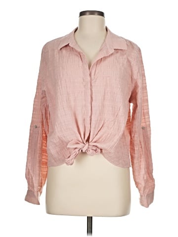 Pale Sky Long Sleeve Blouse (view 1)