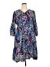 Talbots 100% Viscose Print Blue Casual Dress Size 20 Petite - photo 1