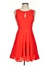 Express 100% Polyester Solid Orange Cocktail Dress Size 0 - photo 1