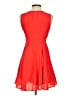 Express 100% Polyester Solid Orange Cocktail Dress Size 0 - photo 2