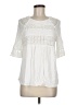 Pale Sky 100% Rayon White Short Sleeve Blouse Size M - photo 1