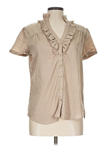 New York & Company Short Sleeve Blouse (view 1)