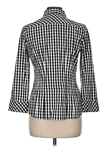 Lafayette 148 New York 3/4 Sleeve Button-Down Shirt (view 2)