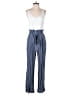 Shinestar 100% Rayon Stripes Blue Jumpsuit Size M - photo 1