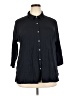 J.Jill Black 3/4 Sleeve Button-Down Shirt Size 2X - photo 1