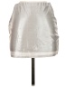 PrettyLittleThing Metallic Silver Faux Leather Skirt Size 4 - photo 1