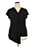 ELOQUII Black Short Sleeve Blouse Size 18 Plus - photo 1